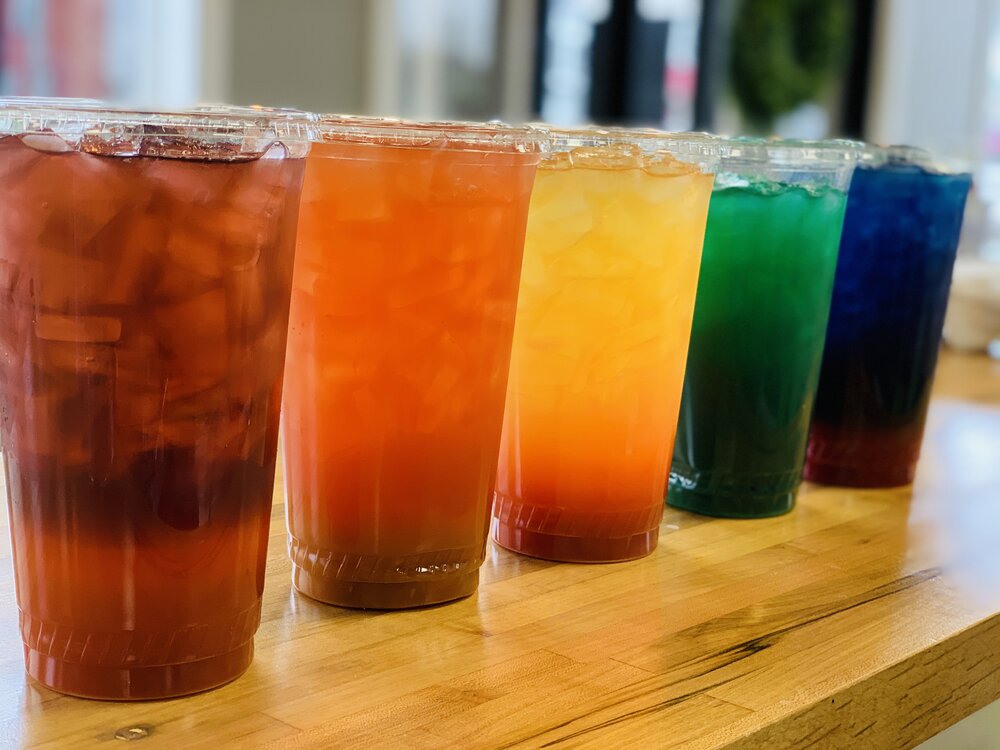 What are loaded teas sweetened with?