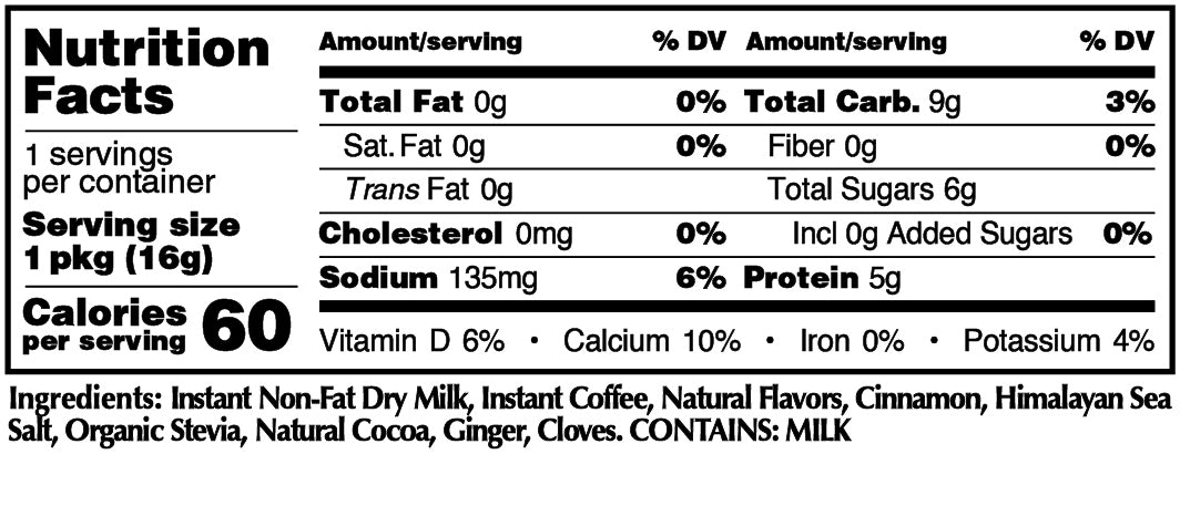 VARIETY 7-PACK: 16g Single Serve Instant Dissolve Hot Beverage Mixes ~ Stevia Sweetened Only