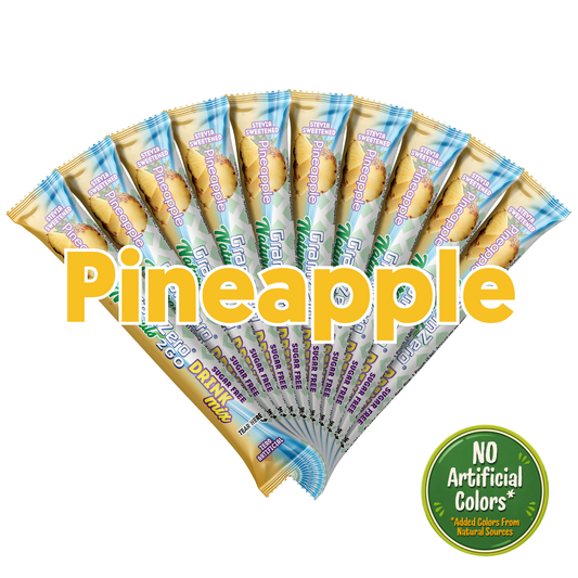 PINEAPPLE 2GO Sticks - Sugar Free Drink Mix with Natural Colors and Flavors: 10 Pack - Great for Loaded Tea Kits