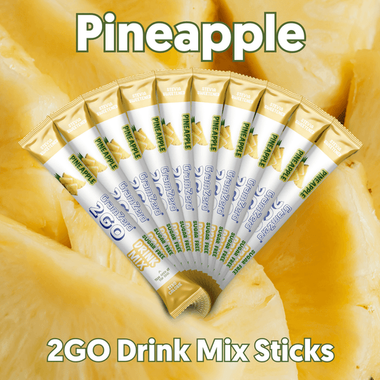 PINEAPPLE 2GO Sugar Free Drink Mix Sticks: 10 Pack ~ Great for Loaded Tea Kits