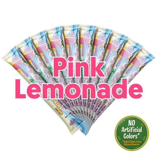 PINK LEMONADE 2GO Sugar Free Drink Mix Sticks: 10 Pack - Great for Loaded Tea Kits