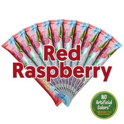 RED RASPBERRY 2GO Sticks - Sugar Free Drink Mix with Natural Colors and Flavors: 10 Pack - Great for Loaded Tea Kits