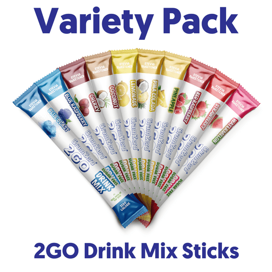 VARIETY 2GO Sugar Free Drink Mix Sticks: 10 Pack ~ Great for Loaded Tea Kits